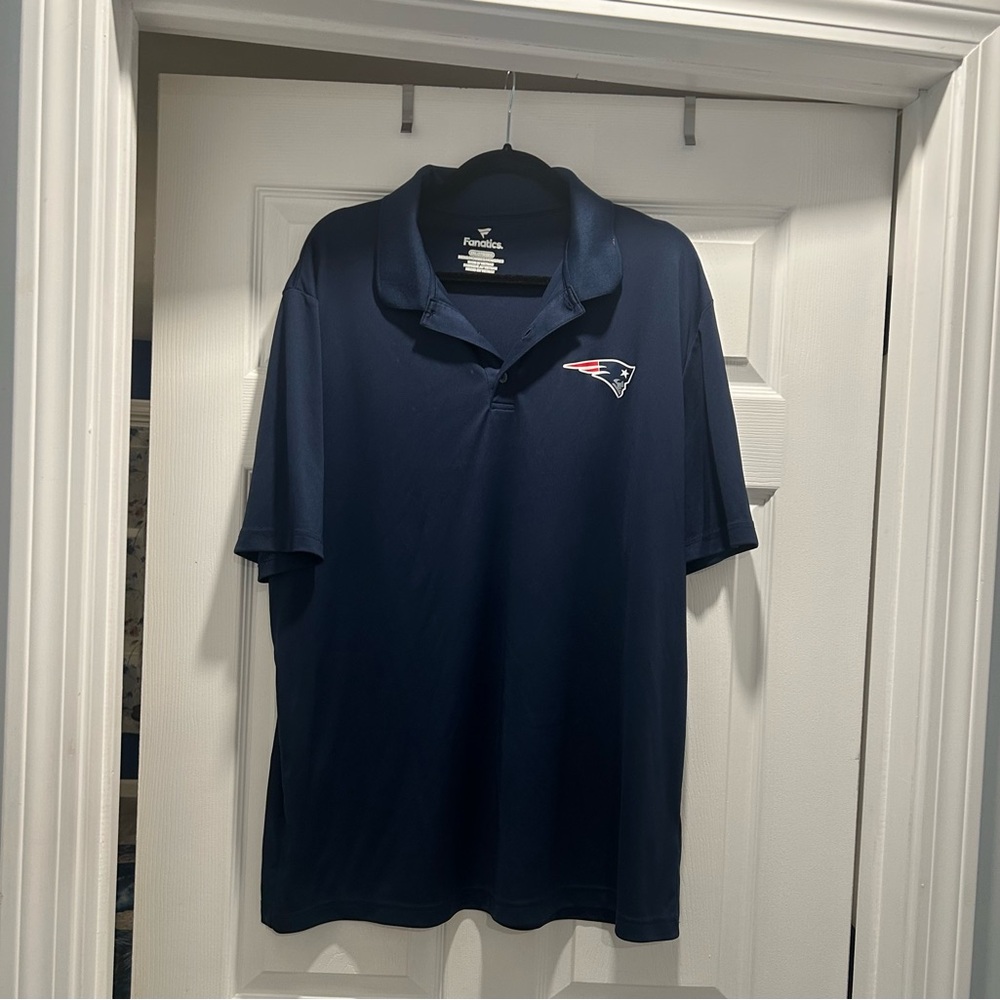 Fanatics NE Patriots Navy Polo with Embroidered Logo